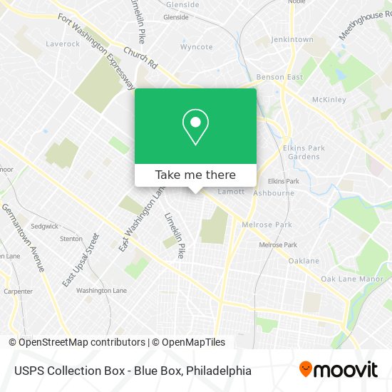 USPS Collection Box - Blue Box map