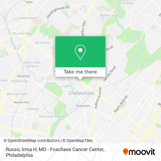 Russo, Irma H, MD - Foxchase Cancer Center map