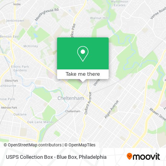 USPS Collection Box - Blue Box map