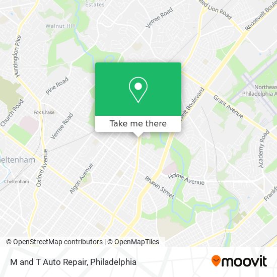 Mapa de M and T Auto Repair