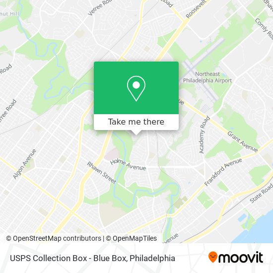 USPS Collection Box - Blue Box map