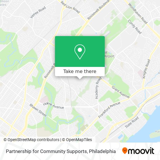 Partnership for Community Supports map