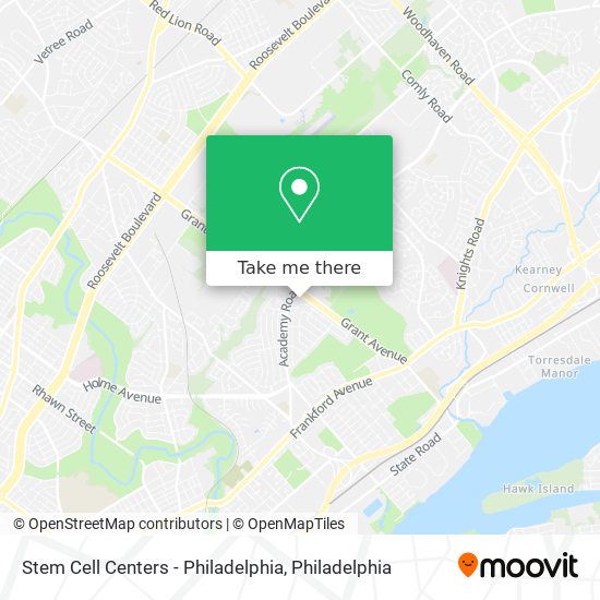Stem Cell Centers - Philadelphia map