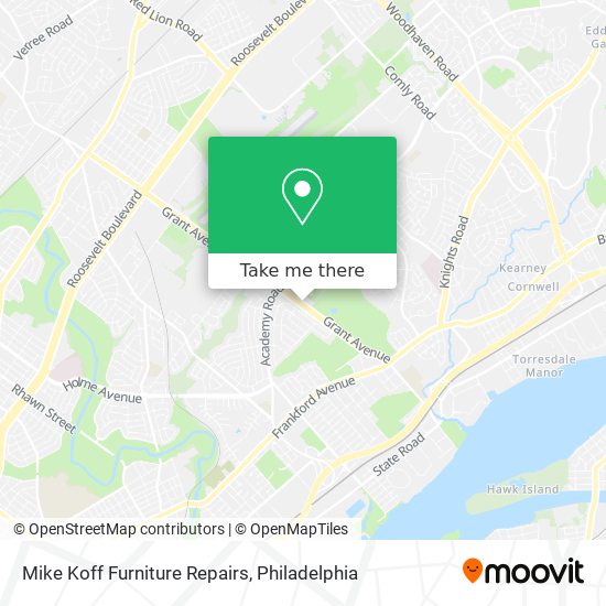 Mike Koff Furniture Repairs map