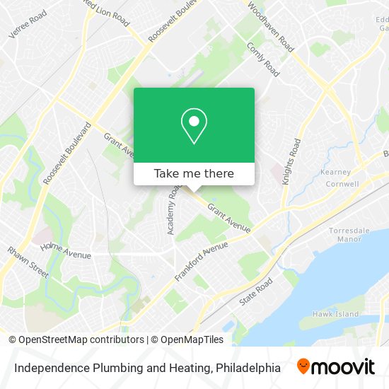 Independence Plumbing and Heating map