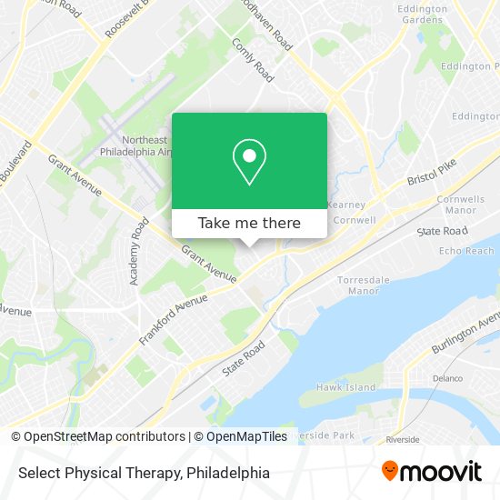 Mapa de Select Physical Therapy