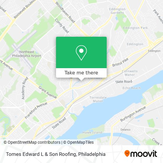 Tomes Edward L & Son Roofing map