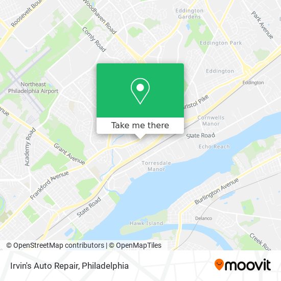 Irvin's Auto Repair map