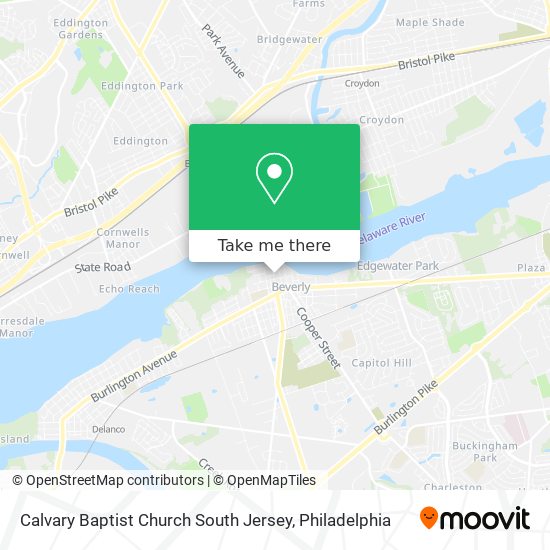 Calvary Baptist Church South Jersey map