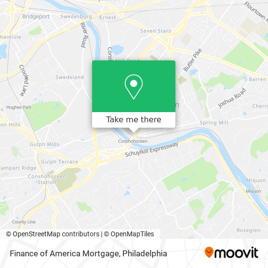 Finance of America Mortgage map