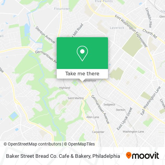 Mapa de Baker Street Bread Co. Cafe & Bakery