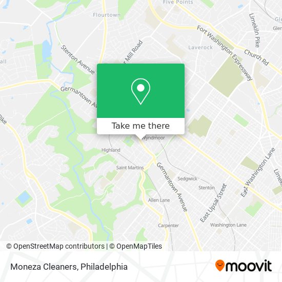 Moneza Cleaners map