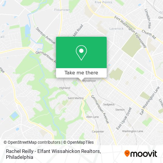 Mapa de Rachel Reilly - Elfant Wissahickon Realtors