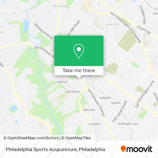 Philadelphia Sports Acupuncture map