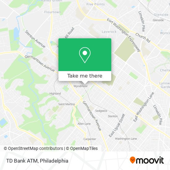 TD Bank ATM map