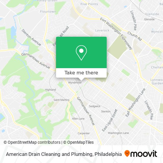 Mapa de American Drain Cleaning and Plumbing