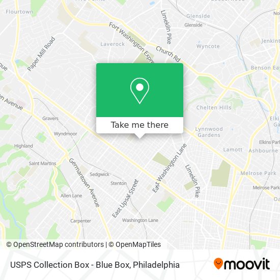 USPS Collection Box - Blue Box map