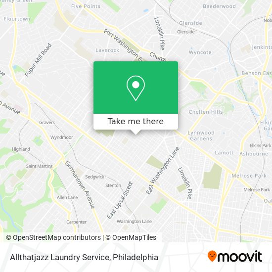 Allthatjazz Laundry Service map