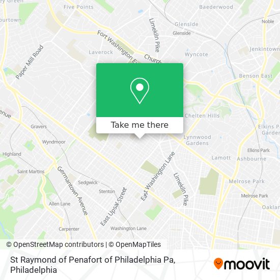 St Raymond of Penafort of Philadelphia Pa map