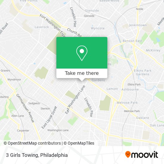 3 Girls Towing map