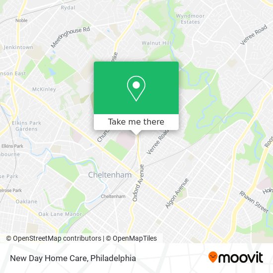 New Day Home Care map