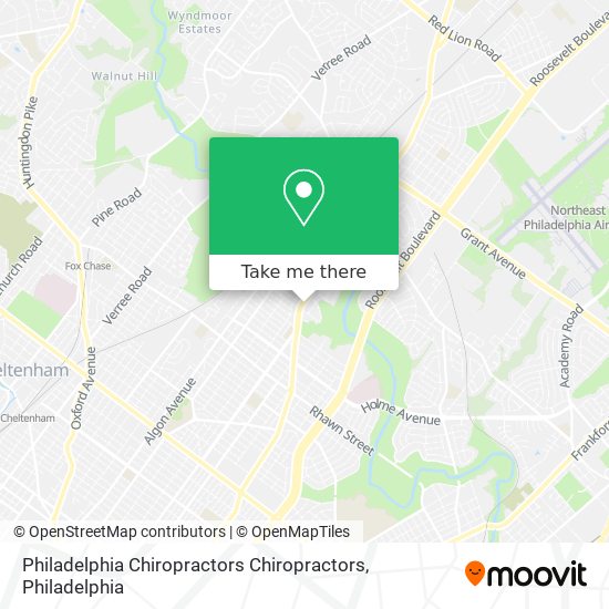 Philadelphia Chiropractors Chiropractors map