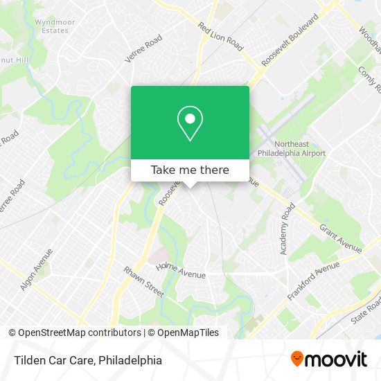 Tilden Car Care map