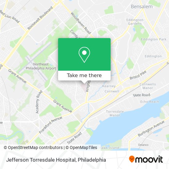 Mapa de Jefferson Torresdale Hospital