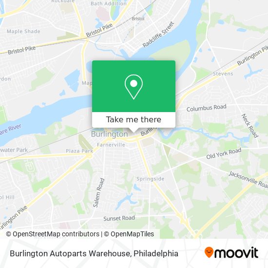 Mapa de Burlington Autoparts Warehouse