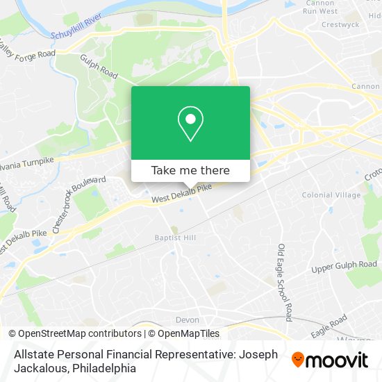 Mapa de Allstate Personal Financial Representative: Joseph Jackalous