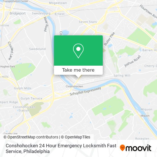 Conshohocken 24 Hour Emergency Locksmith Fast Service map
