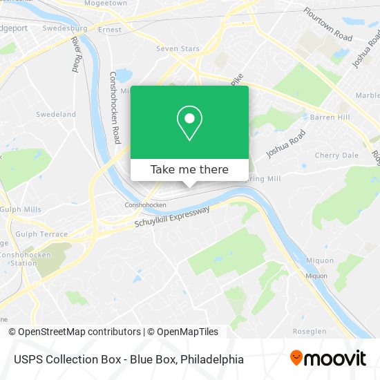 Mapa de USPS Collection Box - Blue Box