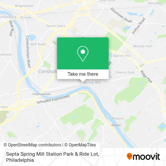 Septa Spring Mill Station Park & Ride Lot map