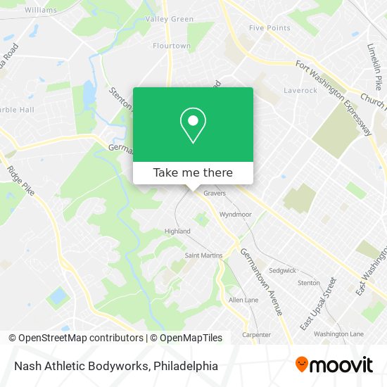 Nash Athletic Bodyworks map