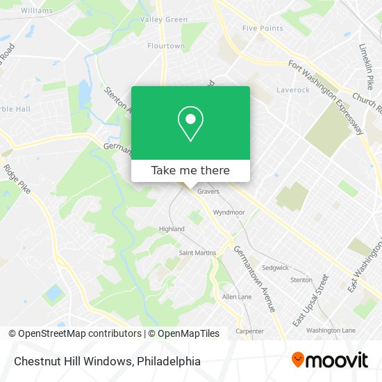 Mapa de Chestnut Hill Windows