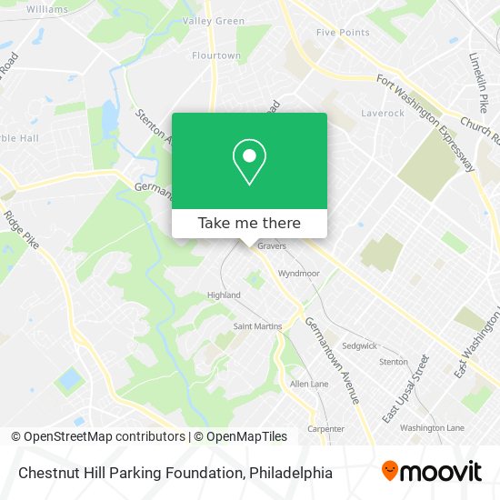 Chestnut Hill Parking Foundation map