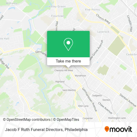 Jacob F Ruth Funeral Directors map