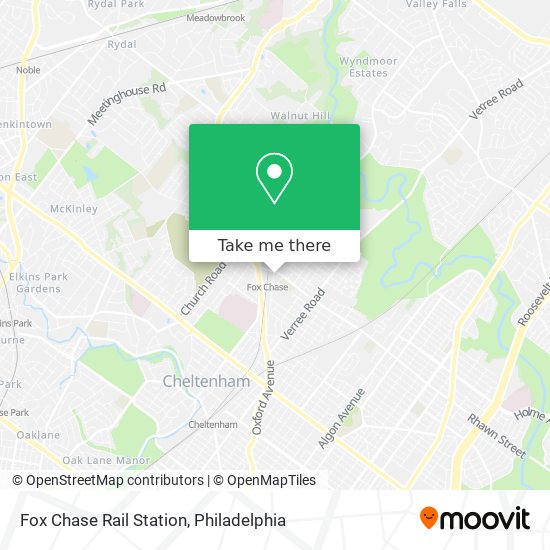 Fox Chase Rail Station map