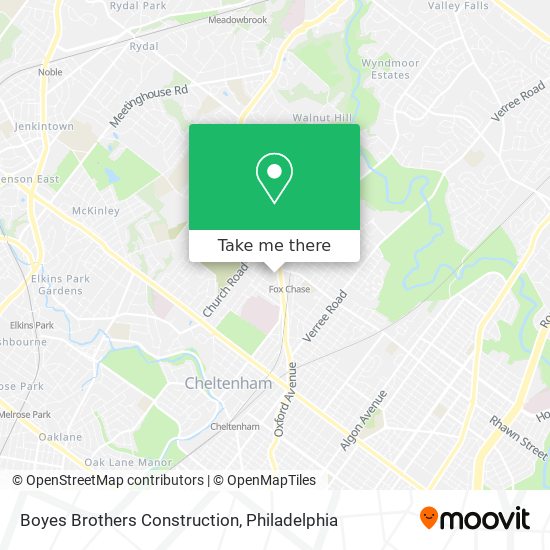 Boyes Brothers Construction map
