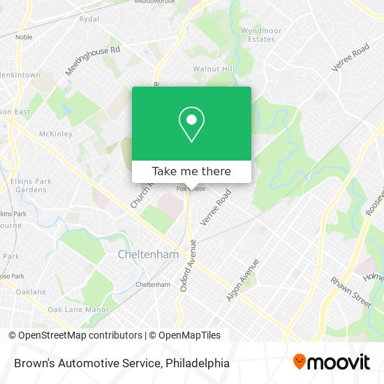 Brown's Automotive Service map