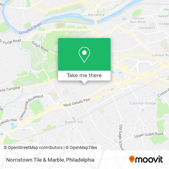 Mapa de Norristown Tile & Marble