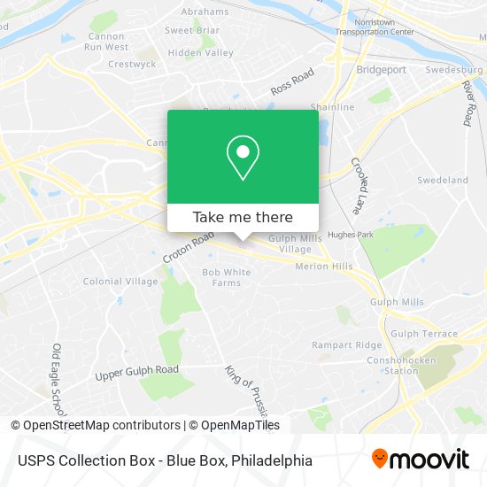 Mapa de USPS Collection Box - Blue Box