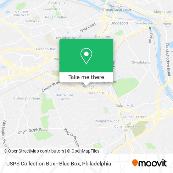 Mapa de USPS Collection Box - Blue Box