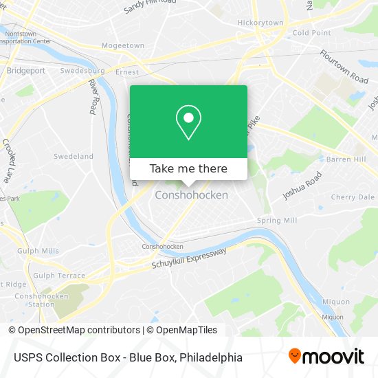 Mapa de USPS Collection Box - Blue Box