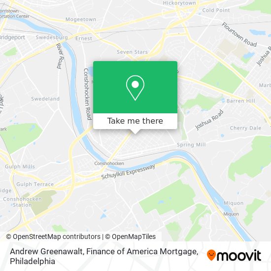 Mapa de Andrew Greenawalt, Finance of America Mortgage