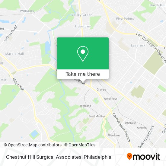 Chestnut Hill Surgical Associates map