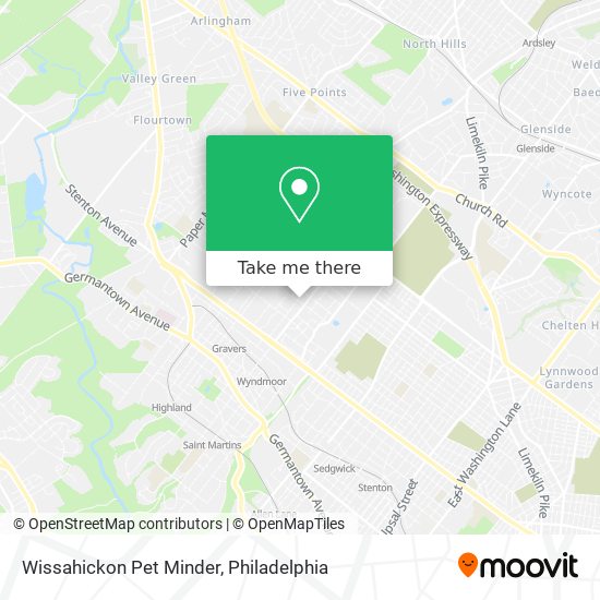 Mapa de Wissahickon Pet Minder