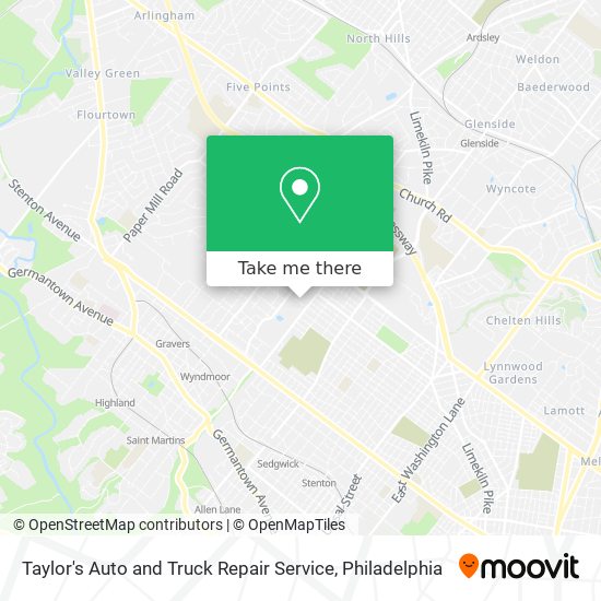 Mapa de Taylor's Auto and Truck Repair Service