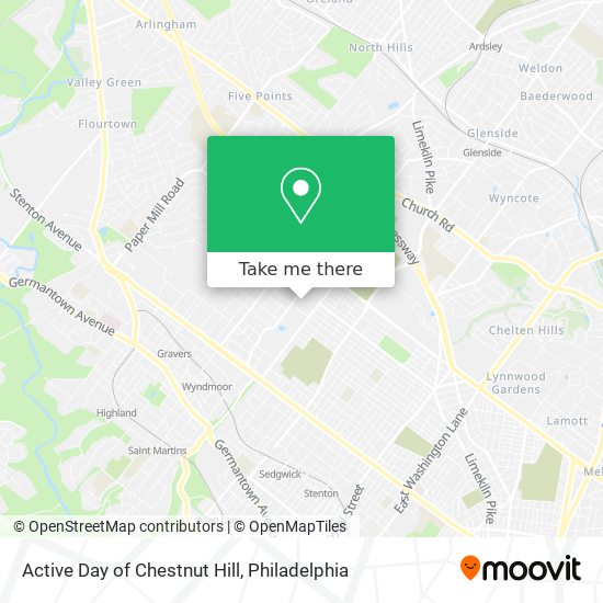 Active Day of Chestnut Hill map