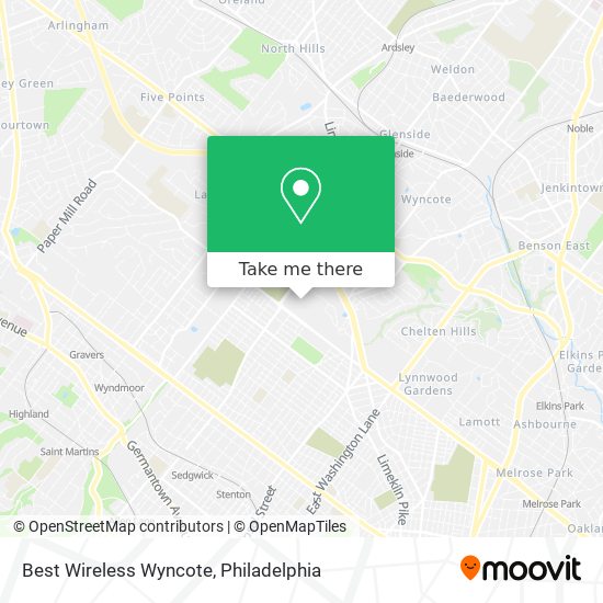 Mapa de Best Wireless Wyncote